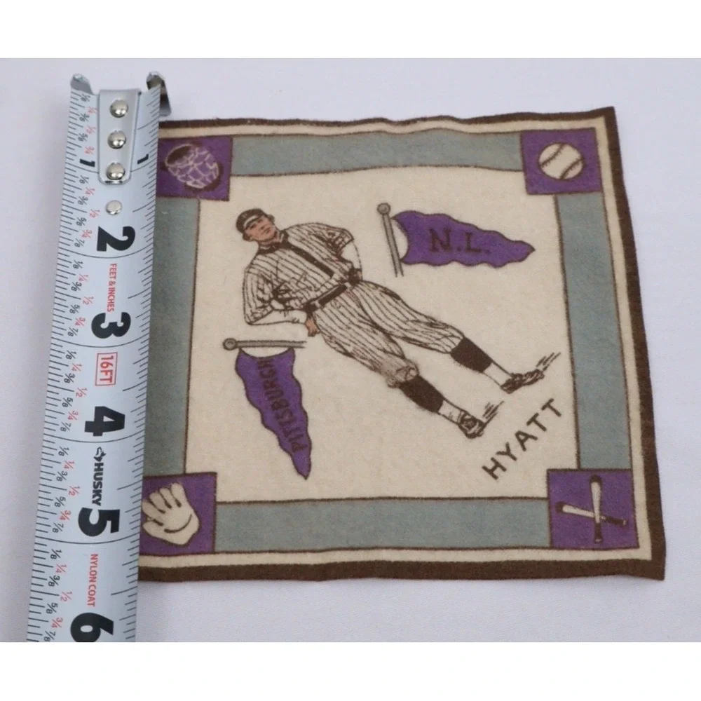 1914 Baseball Players Felt B18‎ Series Pittsburg Pirates HAM HYATT White / Blue